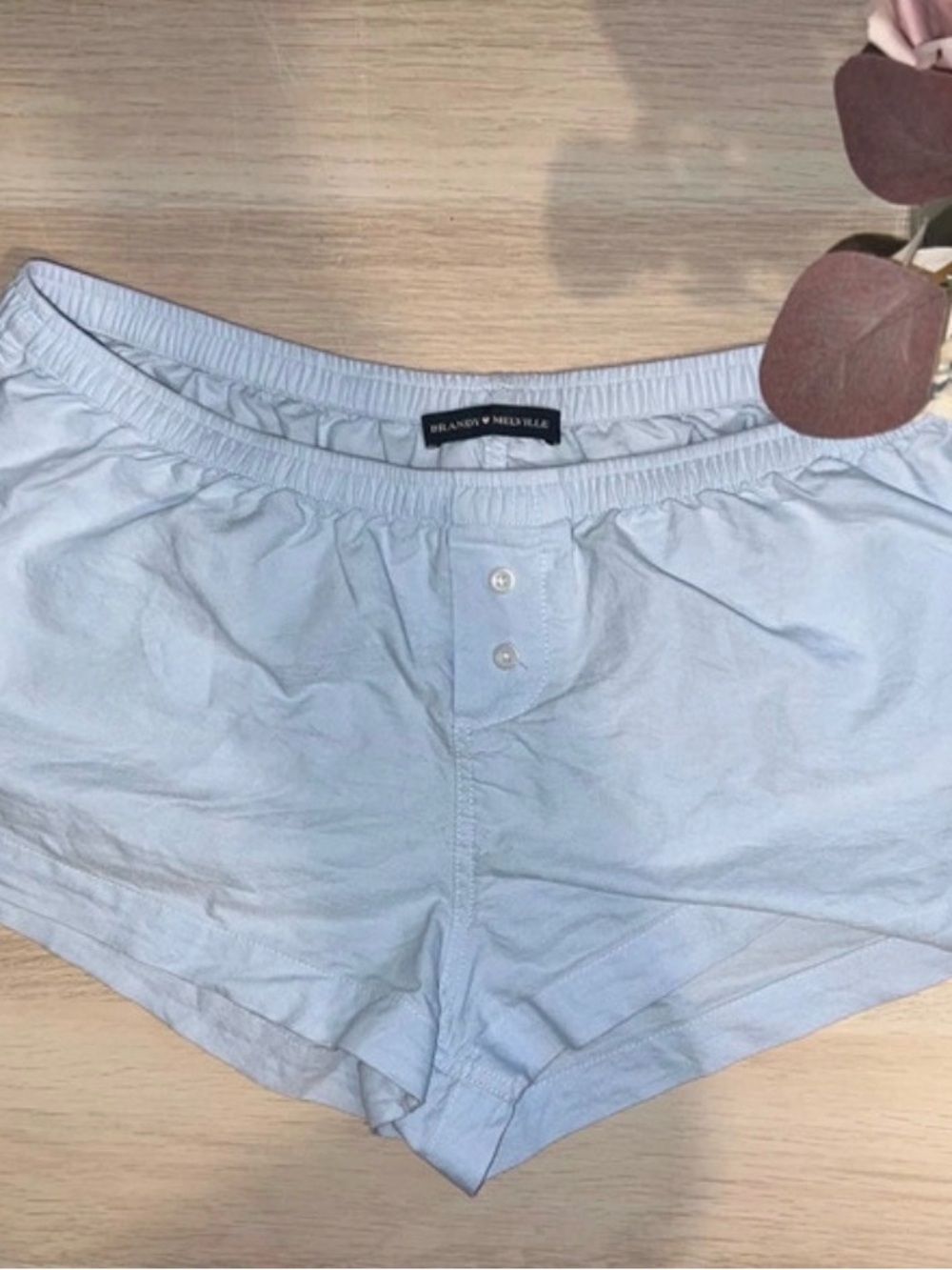 Brandy Melville Light Blue Men's Athletic Lounge Shorts